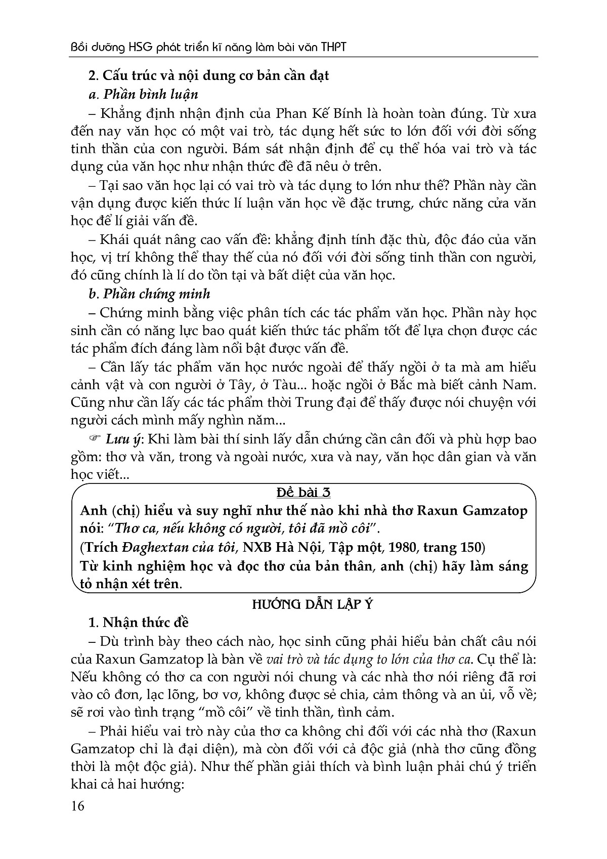 bồi dưỡng học sinh giỏi phát triển kĩ năng làm bài văn trung học phổ thông