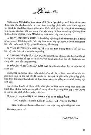 bồi dưỡng học sinh giỏi sinh 8 (dùng chung cho các bộ sgk hiện hành)