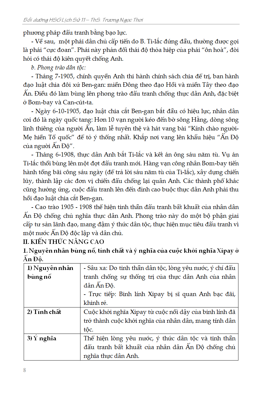 bồi dưỡng học sinh giỏi sử 11