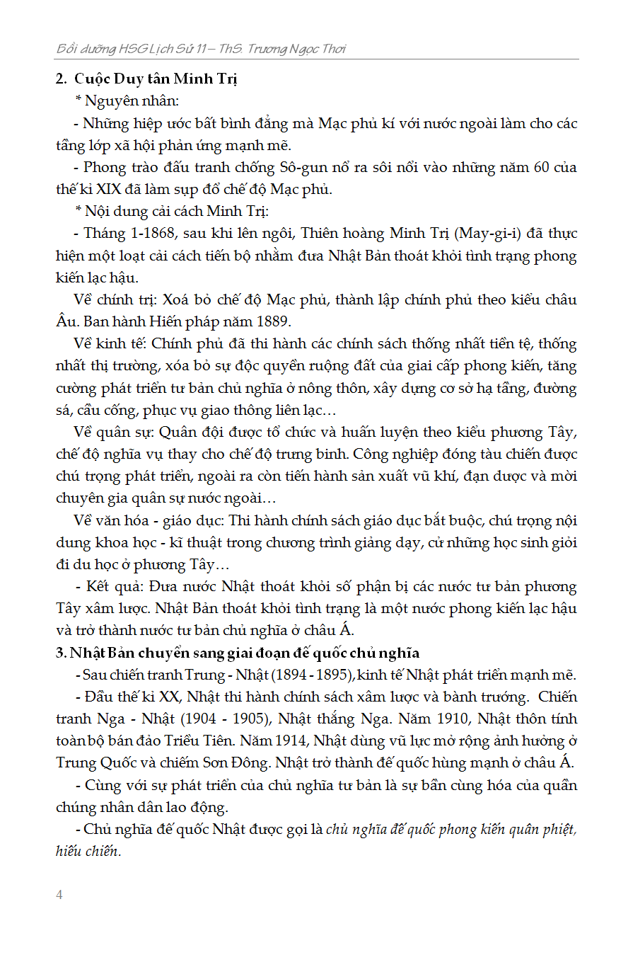 bồi dưỡng học sinh giỏi sử 11