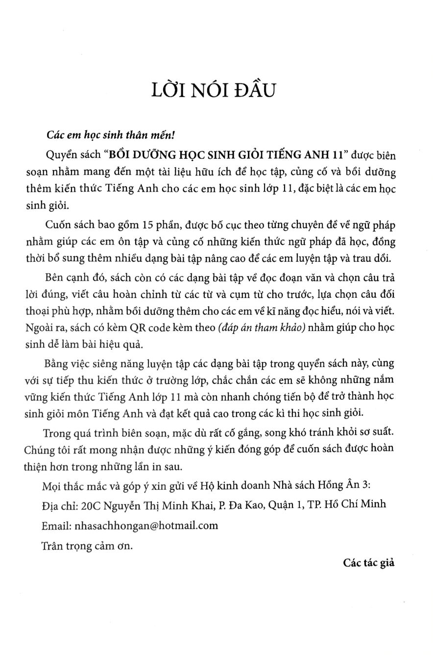 Bồi Dưỡng Học Sinh Giỏi Tiếng Anh 11