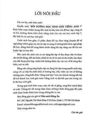 bồi dưỡng học sinh giỏi tiếng anh 7