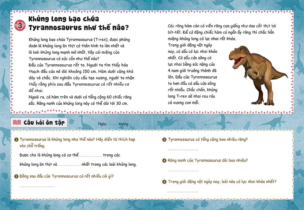 bồi dưỡng kĩ năng đọc hiểu cho học sinh tiểu học - thế giới khủng long