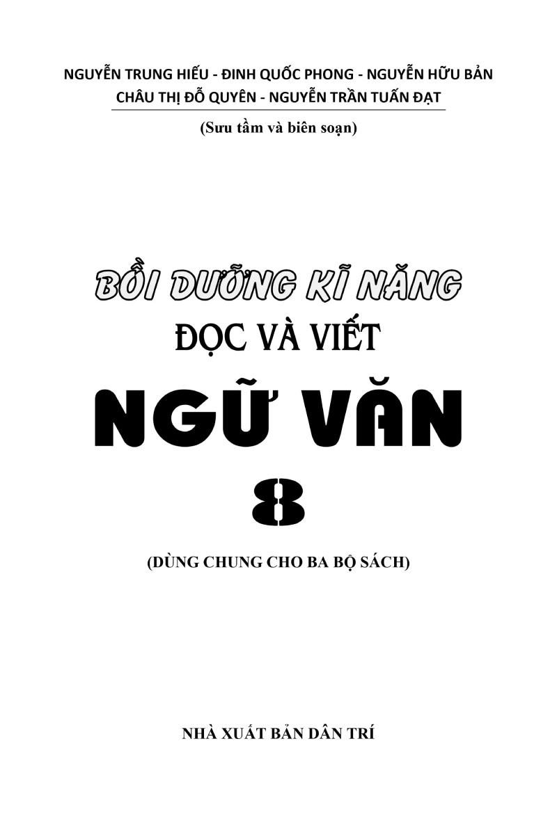 bồi dưỡng kĩ năng đọc và viết ngữ văn 8