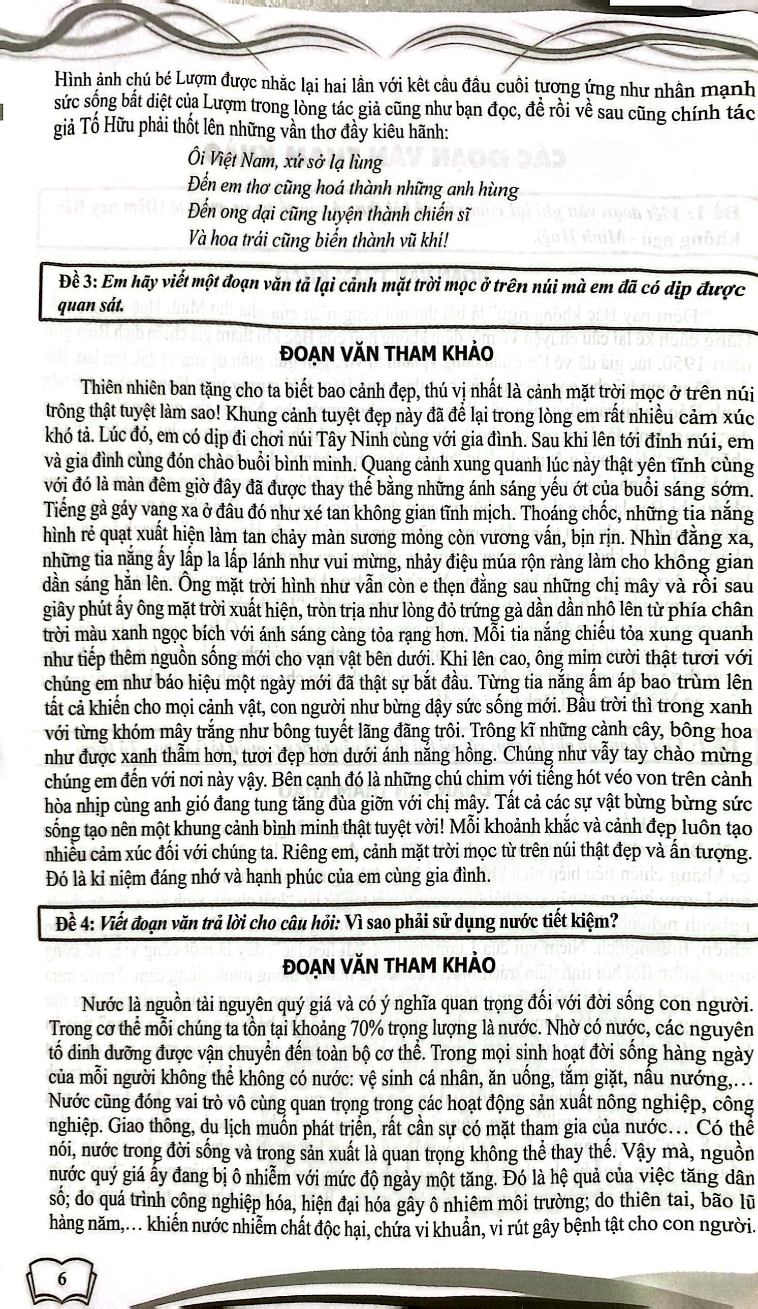 bồi dưỡng kỹ năng viết các đoạn và bài văn hay đặc sắc 6 (biên soạn theo chương trình giáo dục phổ thông mới)