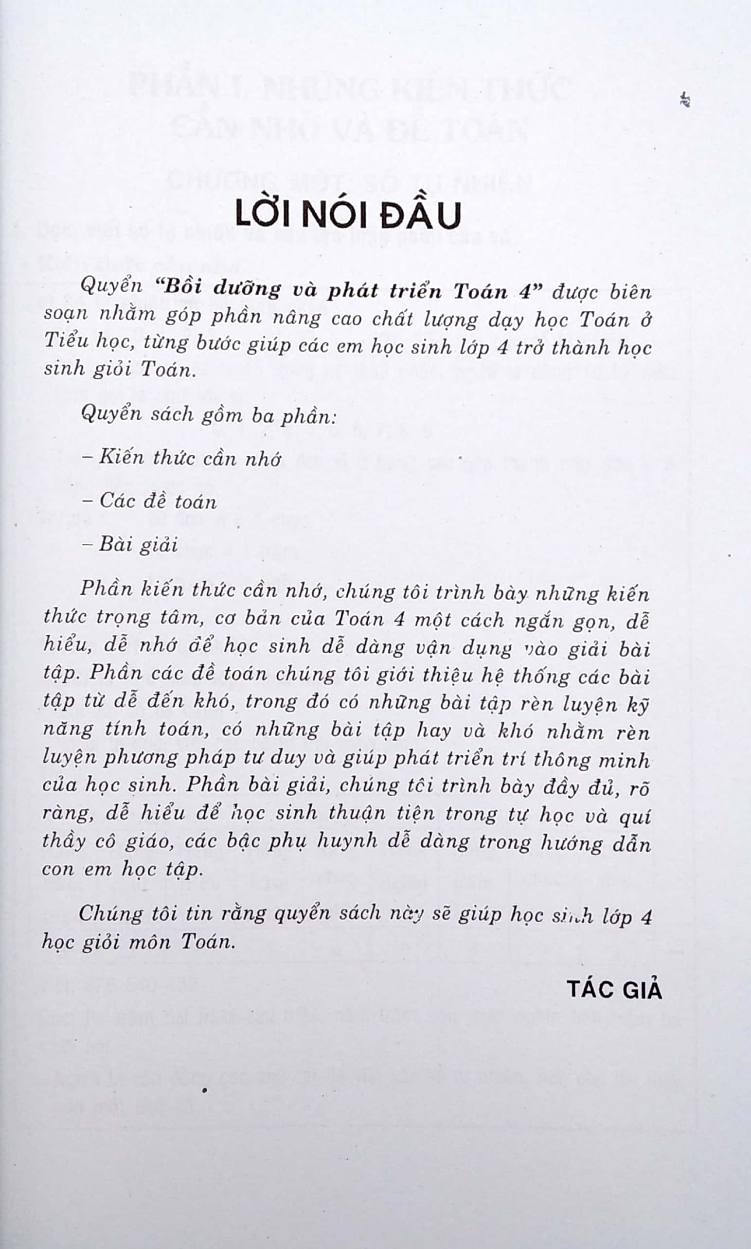 bồi dưỡng và phát triển toán 4