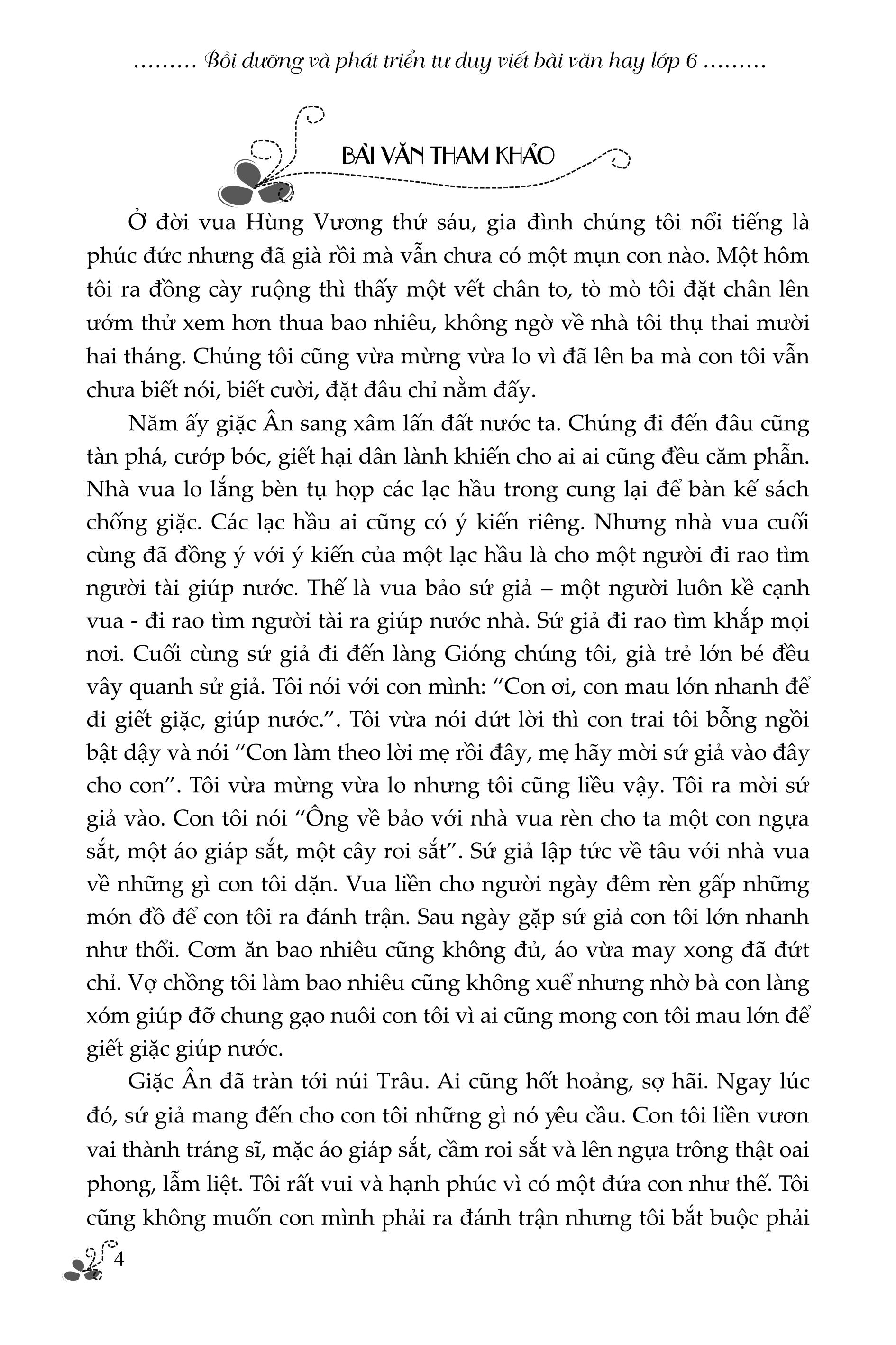 bồi dưỡng và phát triển tư duy viết bài văn hay lớp 6
