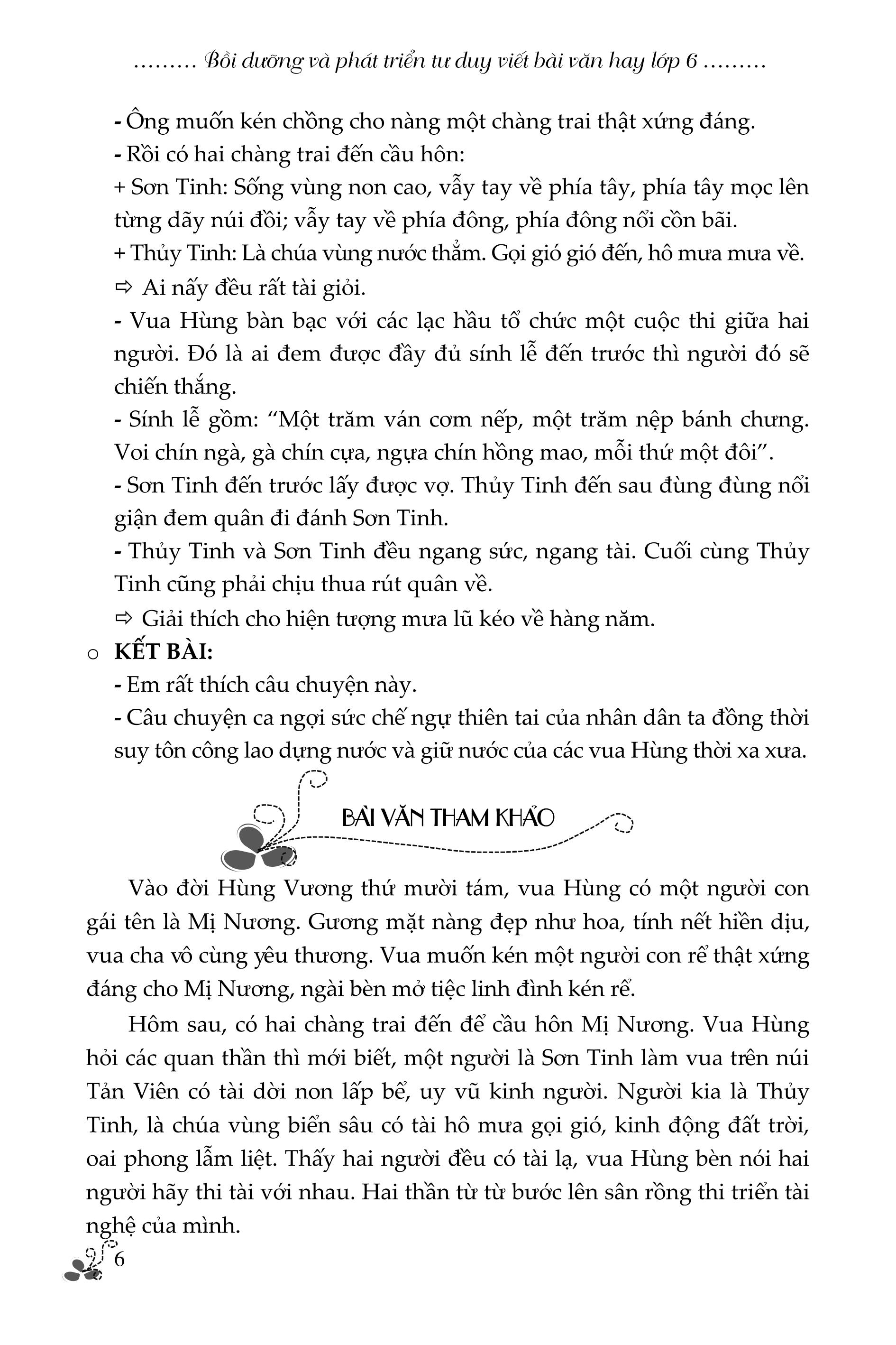 bồi dưỡng và phát triển tư duy viết bài văn hay lớp 6