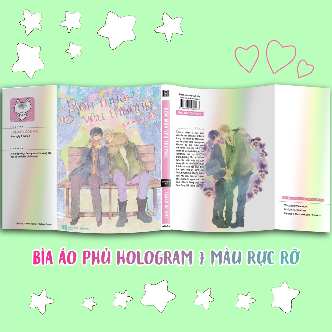 bốn mùa yêu thương - tặng kèm bìa áo + postcard hai mặt + set 4 card bo góc + poster a3