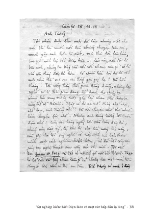 bốn năm sau và những trang viết về điện biên