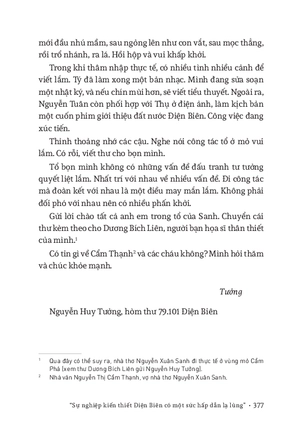 bốn năm sau và những trang viết về điện biên