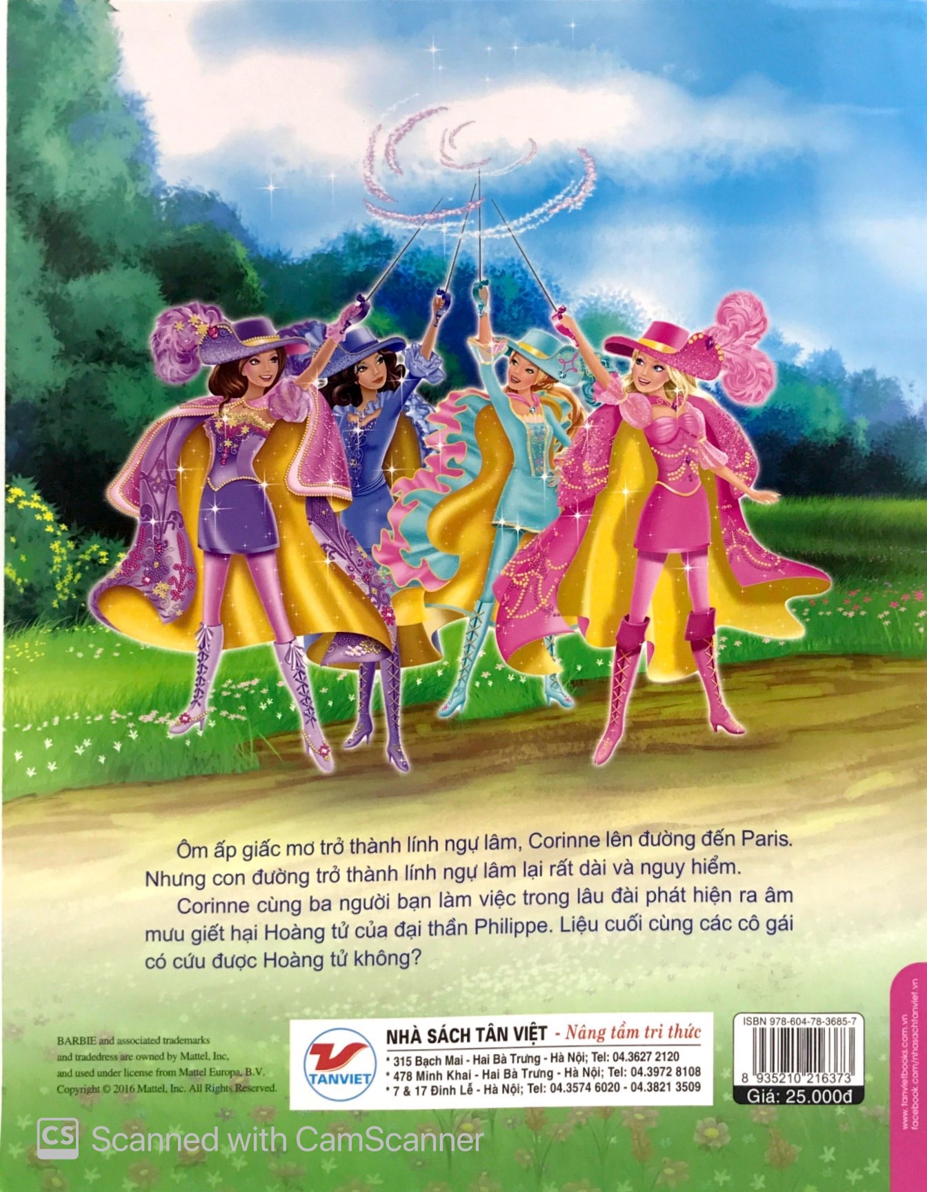 bốn nàng ngự lâm xinh đẹp - barbie and the three musketeers