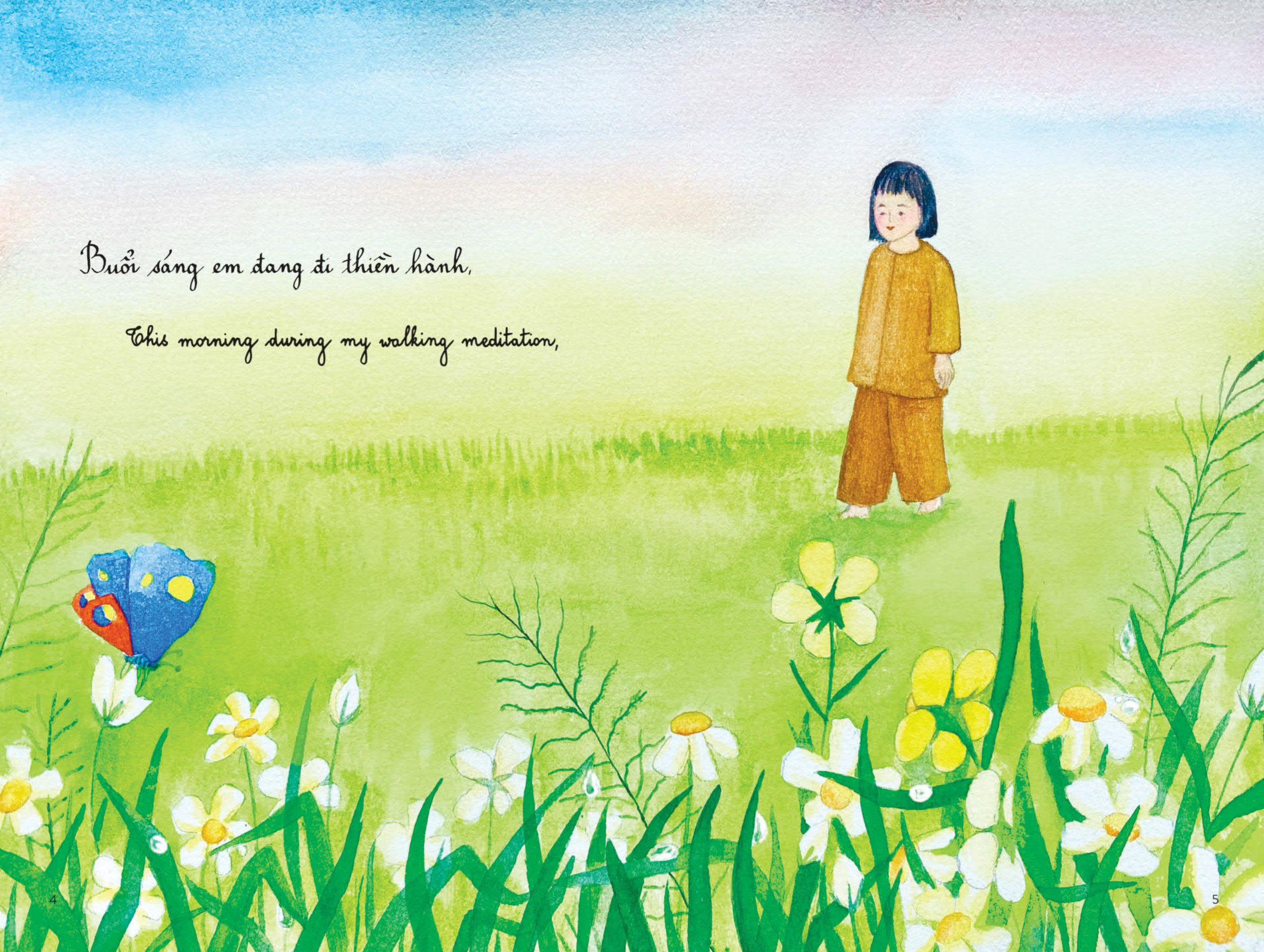 bông hoa vàng trong cỏ