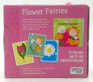 book and concentration game: flower fairies