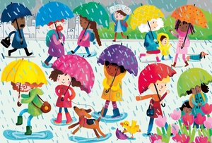 book and jigsaw: colours