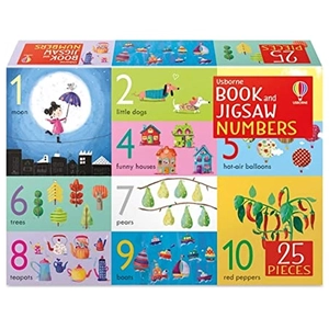 book and jigsaw: numbers