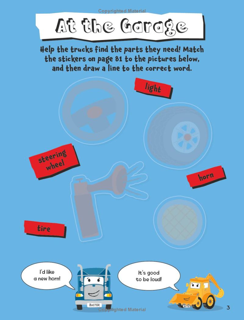 Boredom Busters - Things That Go Sticker Activity