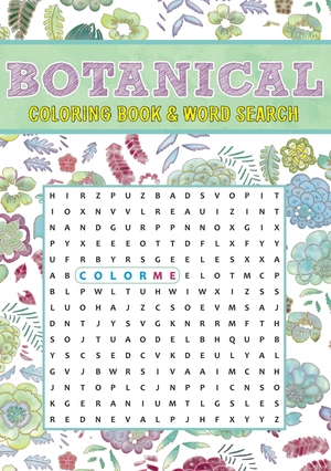 botanical coloring book & word search