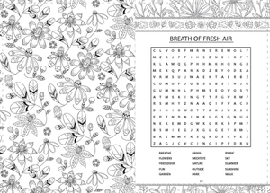 botanical coloring book & word search