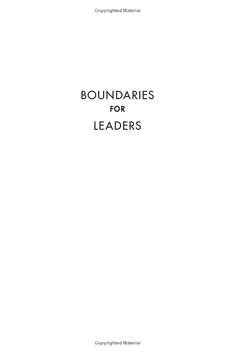 boundaries for leaders : results, relationships, and being ridiculously in charge