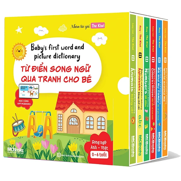box set babyℹs first word and picture dictionary - từ điển song ngữ qua tranh cho bé (6 cuốn)