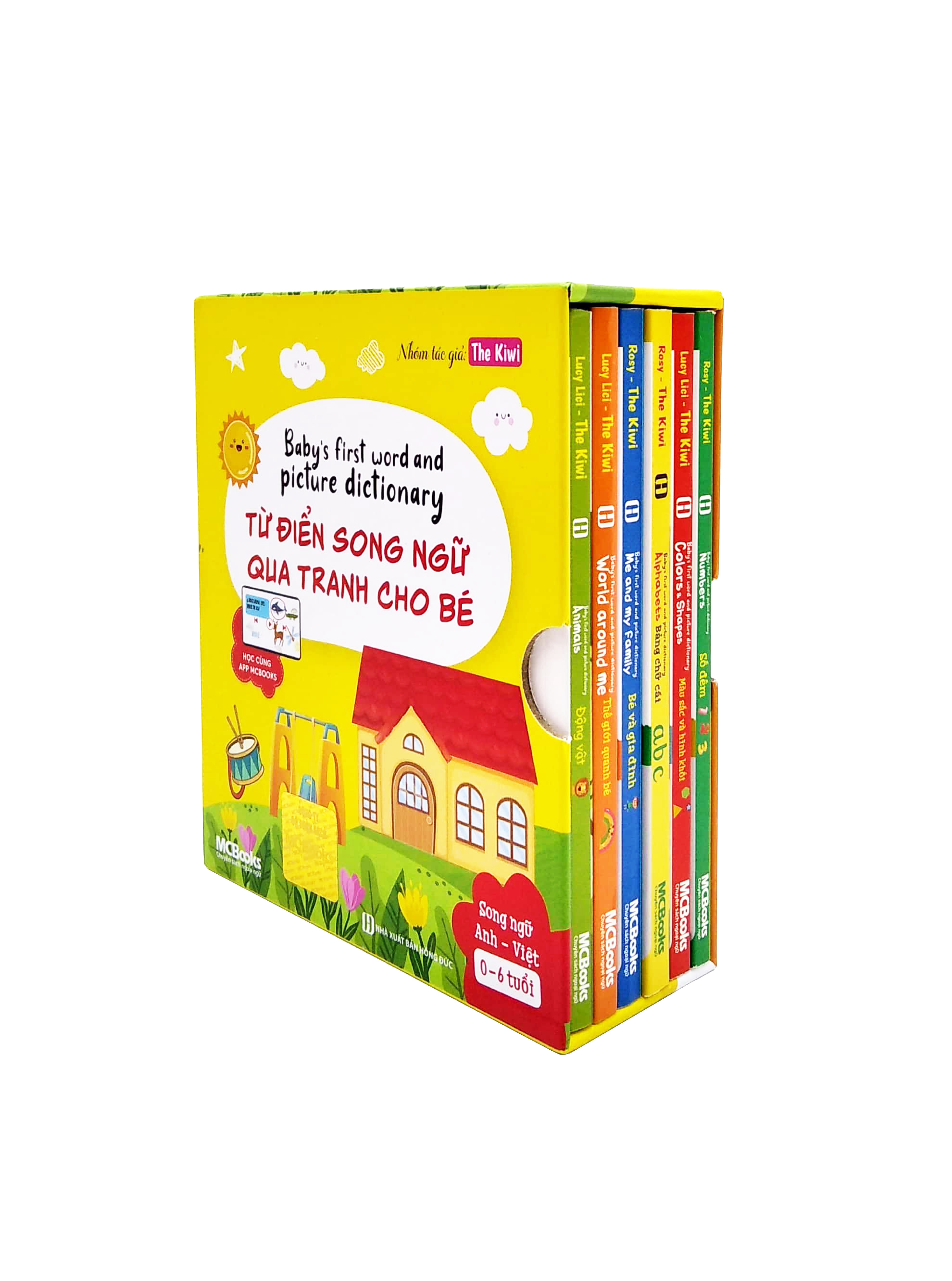 box set babyℹs first word and picture dictionary - từ điển song ngữ qua tranh cho bé (6 cuốn)