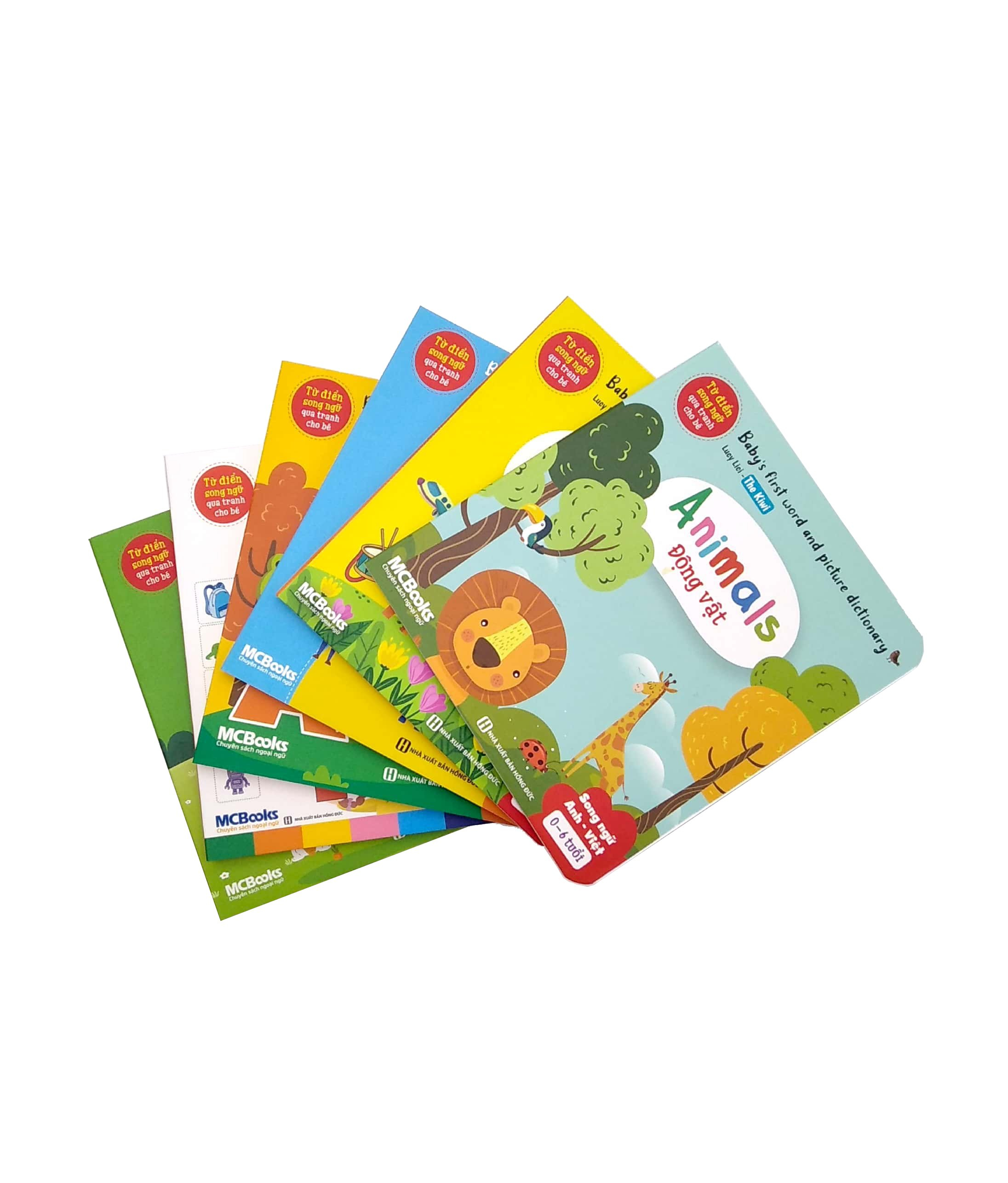 box set babyℹs first word and picture dictionary - từ điển song ngữ qua tranh cho bé (6 cuốn)