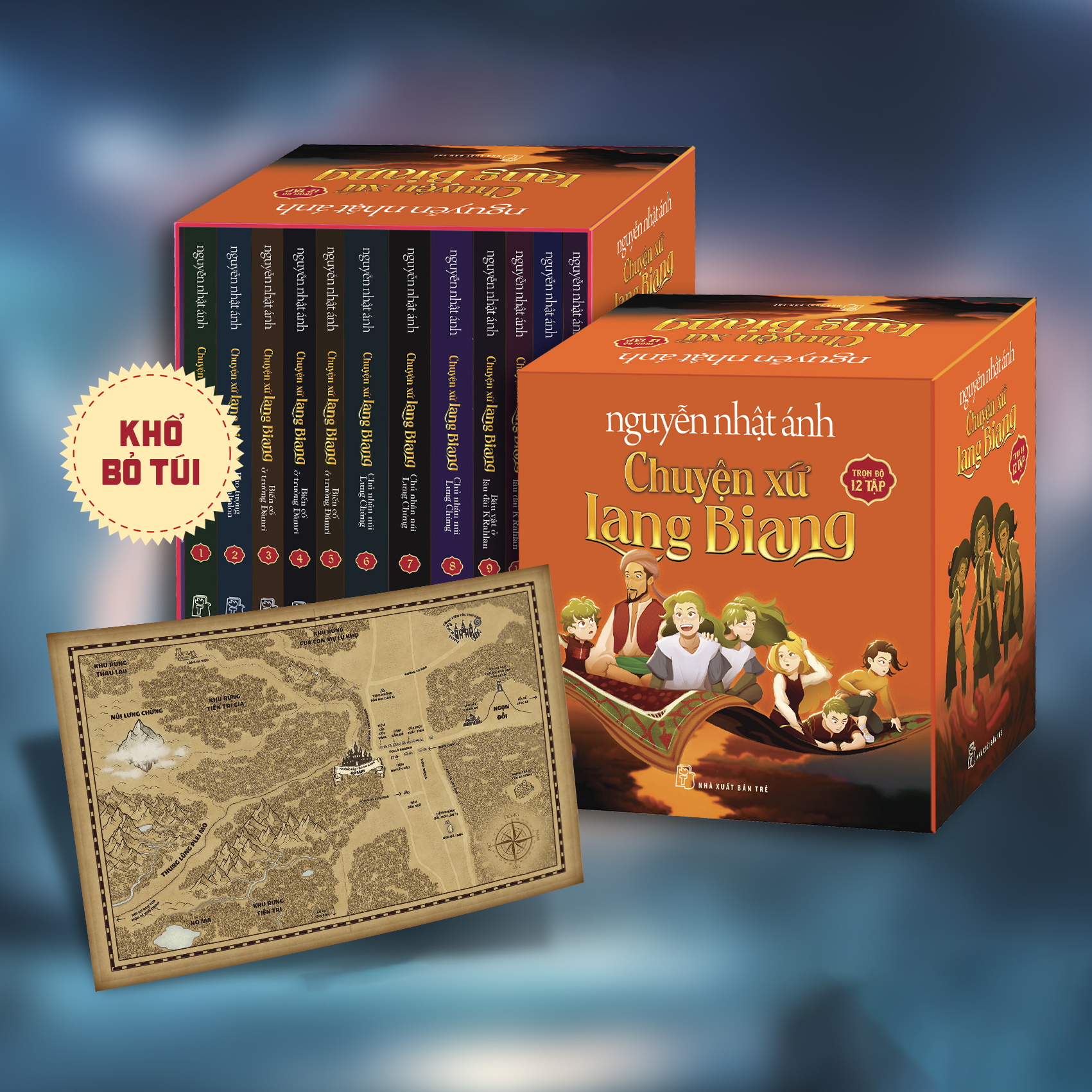 Boxset Chuyện Xứ Lang Biang - Khổ Bỏ Túi (Hộp 12 Cuốn) - Tặng Kèm Bản Đồ