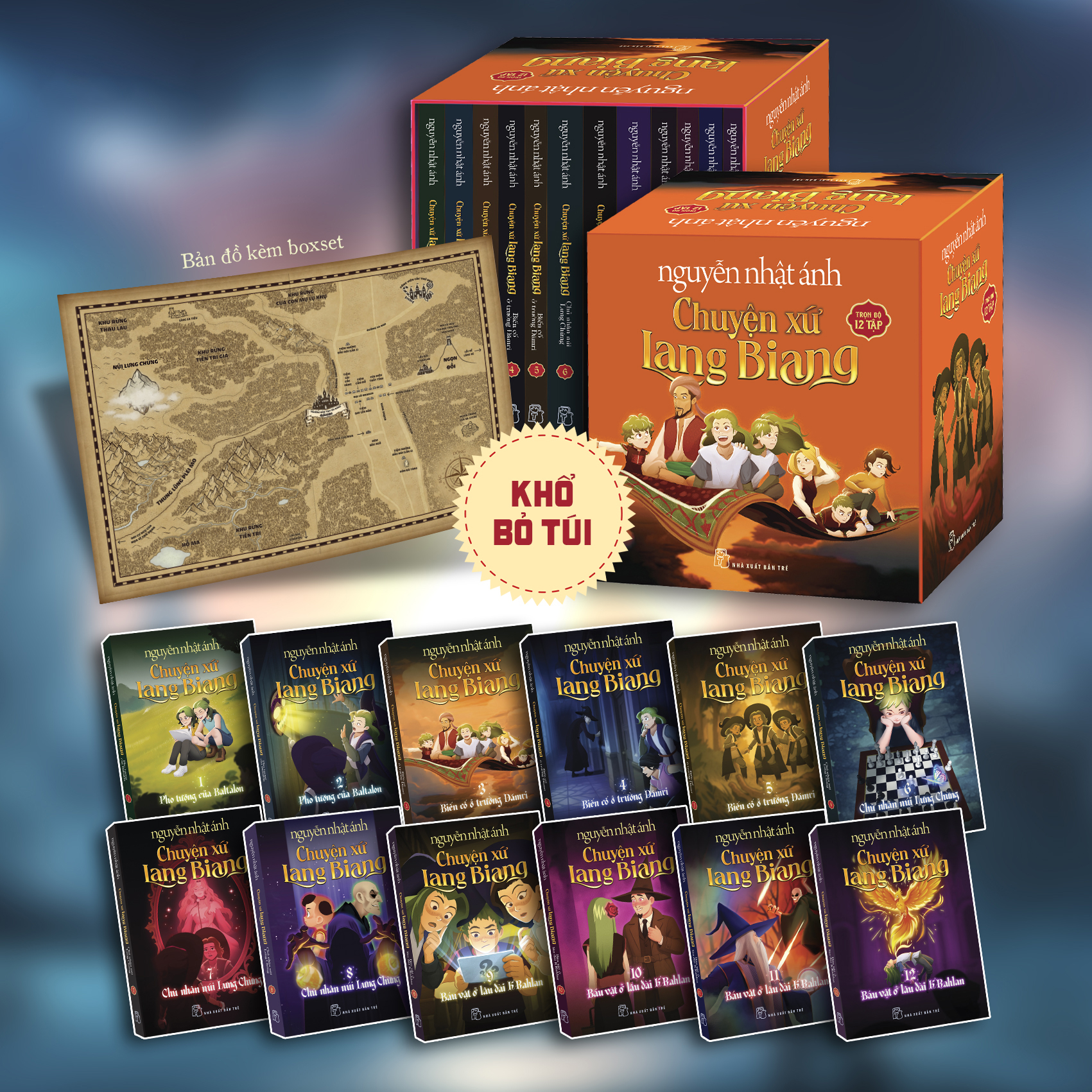 Boxset Chuyện Xứ Lang Biang - Khổ Bỏ Túi (Hộp 12 Cuốn) - Tặng Kèm Bản Đồ