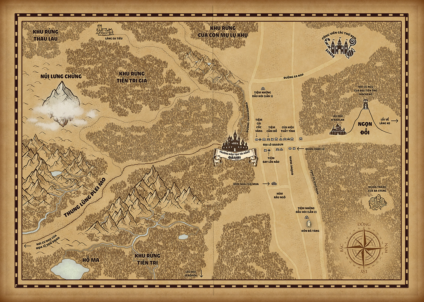 Boxset Chuyện Xứ Lang Biang - Khổ Bỏ Túi (Hộp 12 Cuốn) - Tặng Kèm Bản Đồ