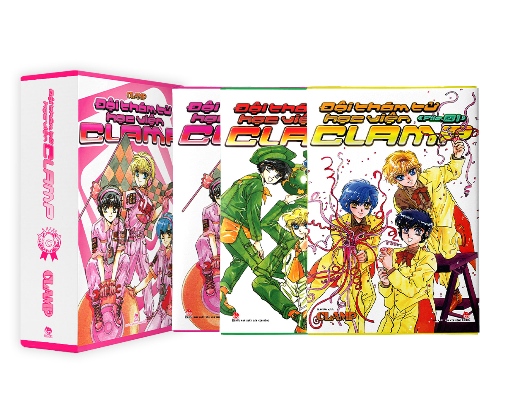 boxset đội thám tử học viện clamp (bộ 3 tập)