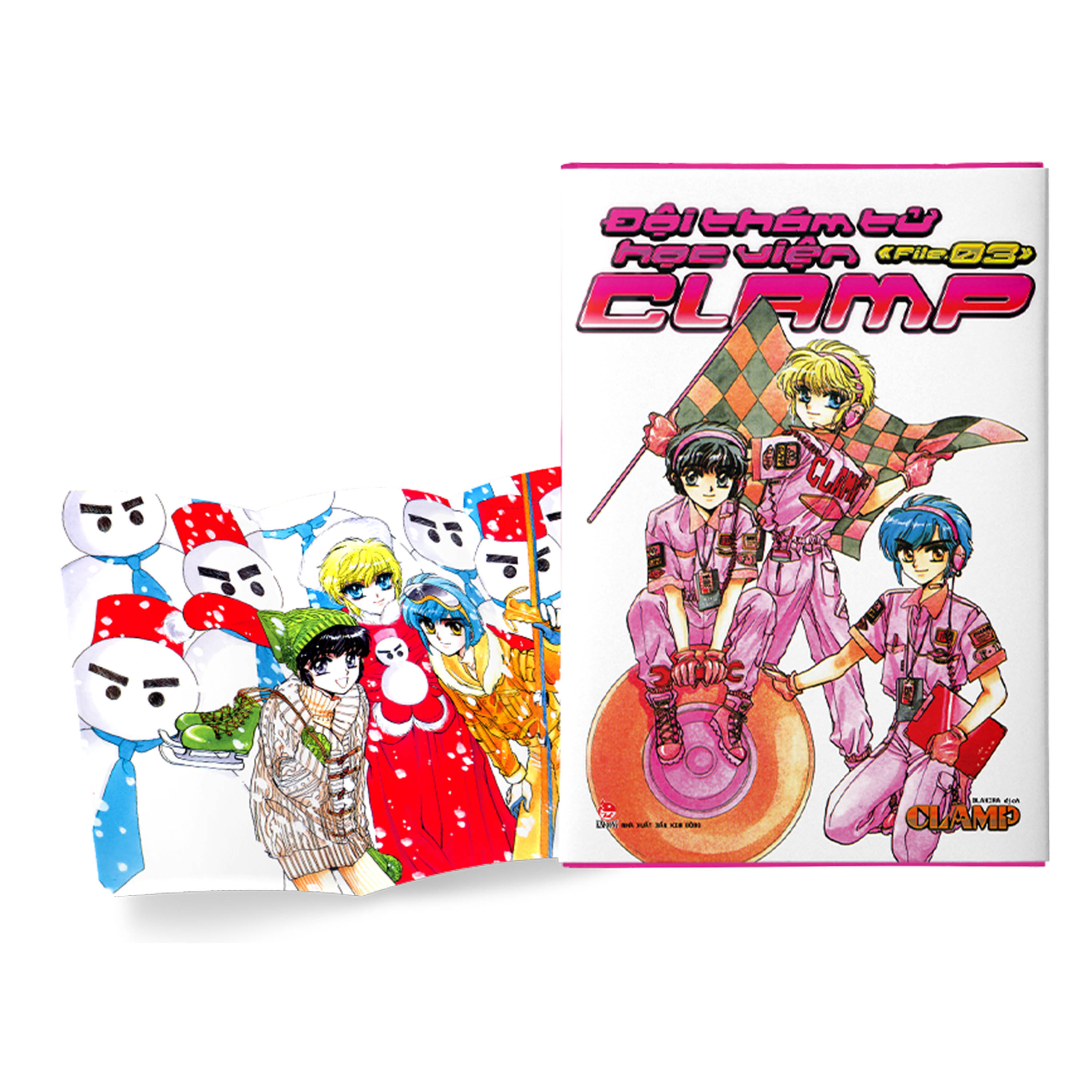 boxset đội thám tử học viện clamp (bộ 3 tập) - tặng kèm poster kẹp mỗi tập
