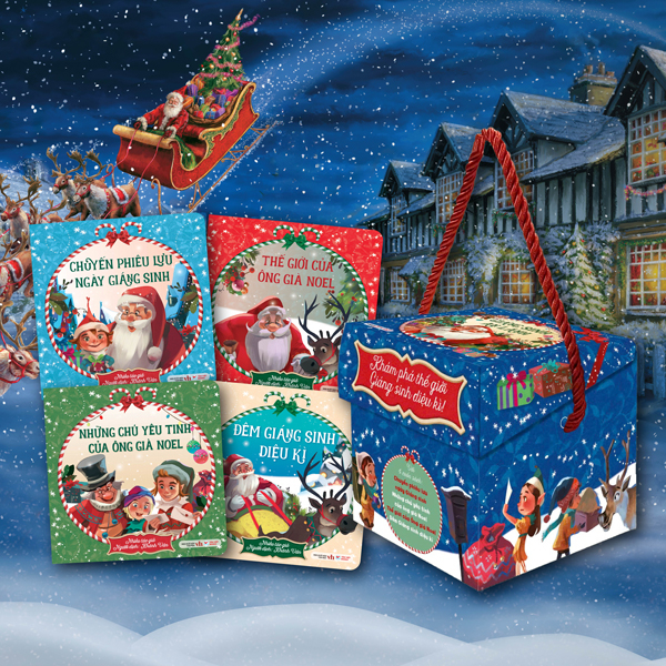 Boxset Giang Sinh An Lanh (Hop 4 Cuon) - Hop Mau Xanh