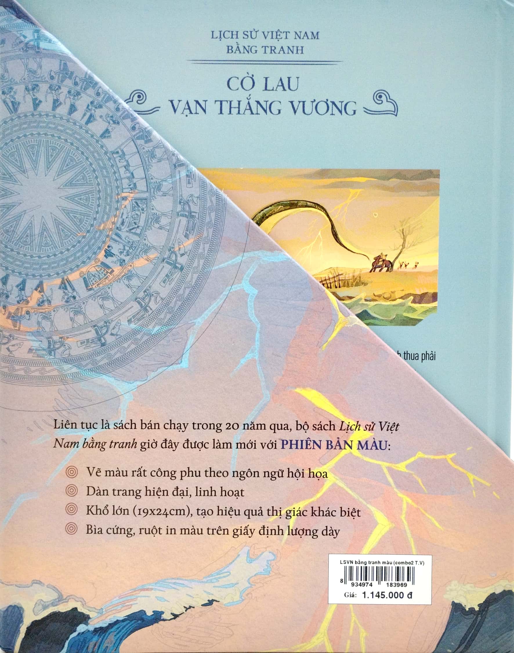 boxset lịch sử việt nam bằng tranh - bản màu - bìa cứng (hộp 8 cuốn)