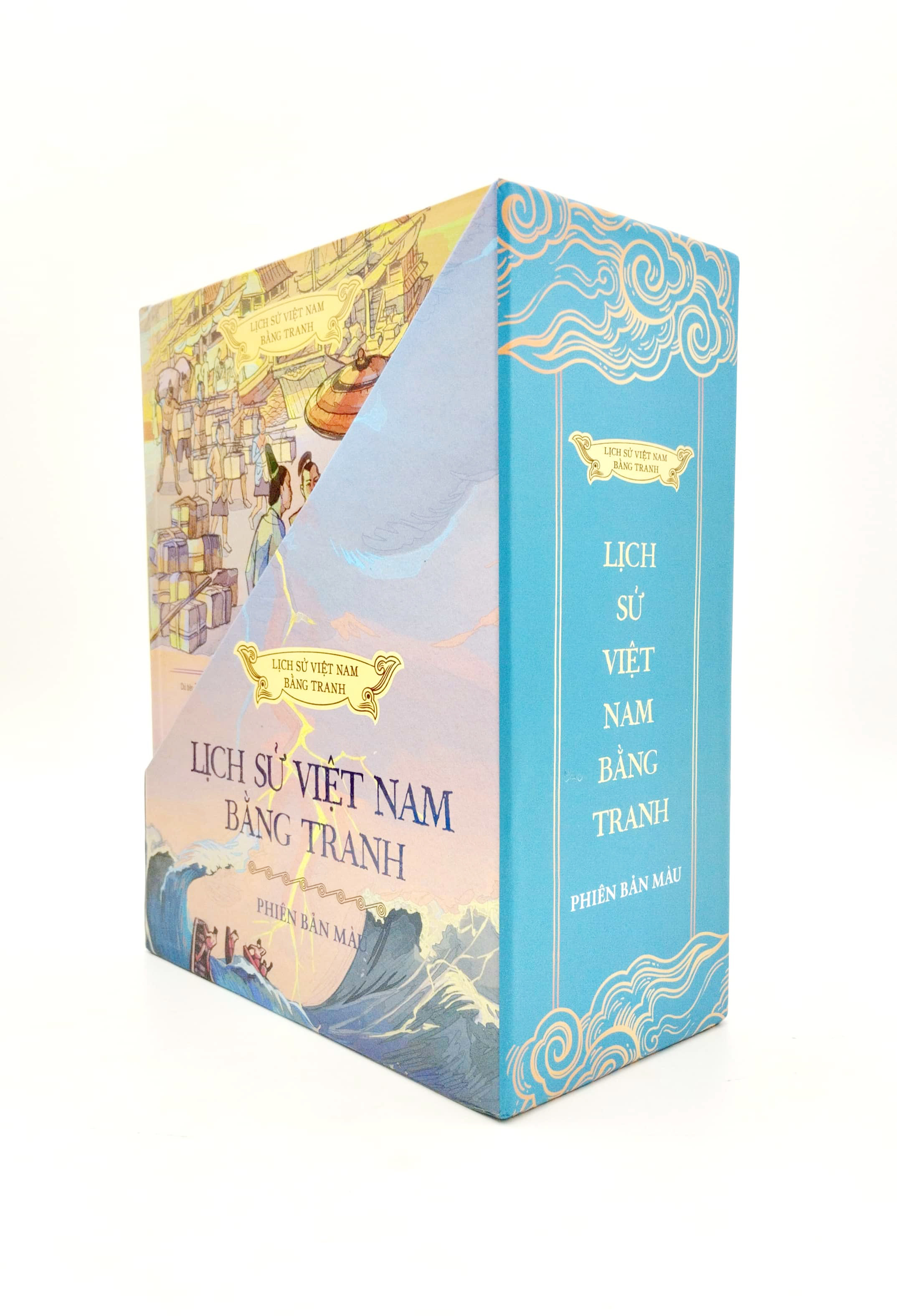 boxset lịch sử việt nam bằng tranh - bản màu - bìa cứng (hộp 8 cuốn)