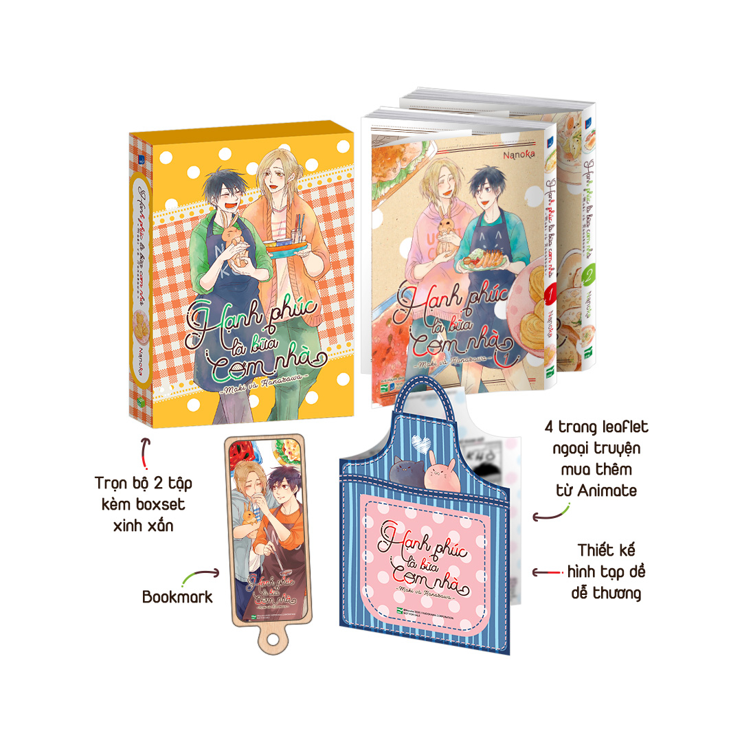 Boxset Manga - Hạnh Phúc Là Bữa Cơm Nhà - Tập 1 + Tập 2 (Hộp 2 Tập) - Bản Đặc Biệt - Tặng Kèm Bookmark + Leaflet