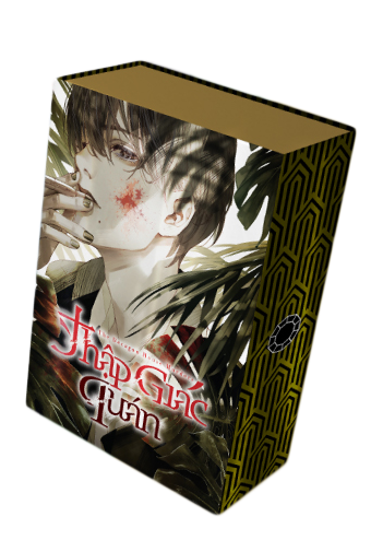 boxset manga thập giác quán - the decagon house murders (hộp 5 cuốn) - bản đặc biệt - tặng kèm 5 bìa áo + 1 boxset nam châm + 1 card