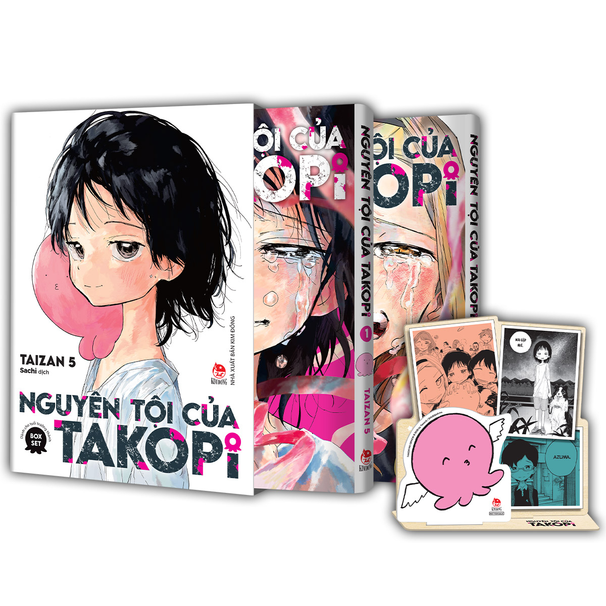 Boxset Nguyen Toi Cua Takopi - Tap 1 + Tap 2 (Hop 2 Tap) - Tang Kem Standee Giay Boi