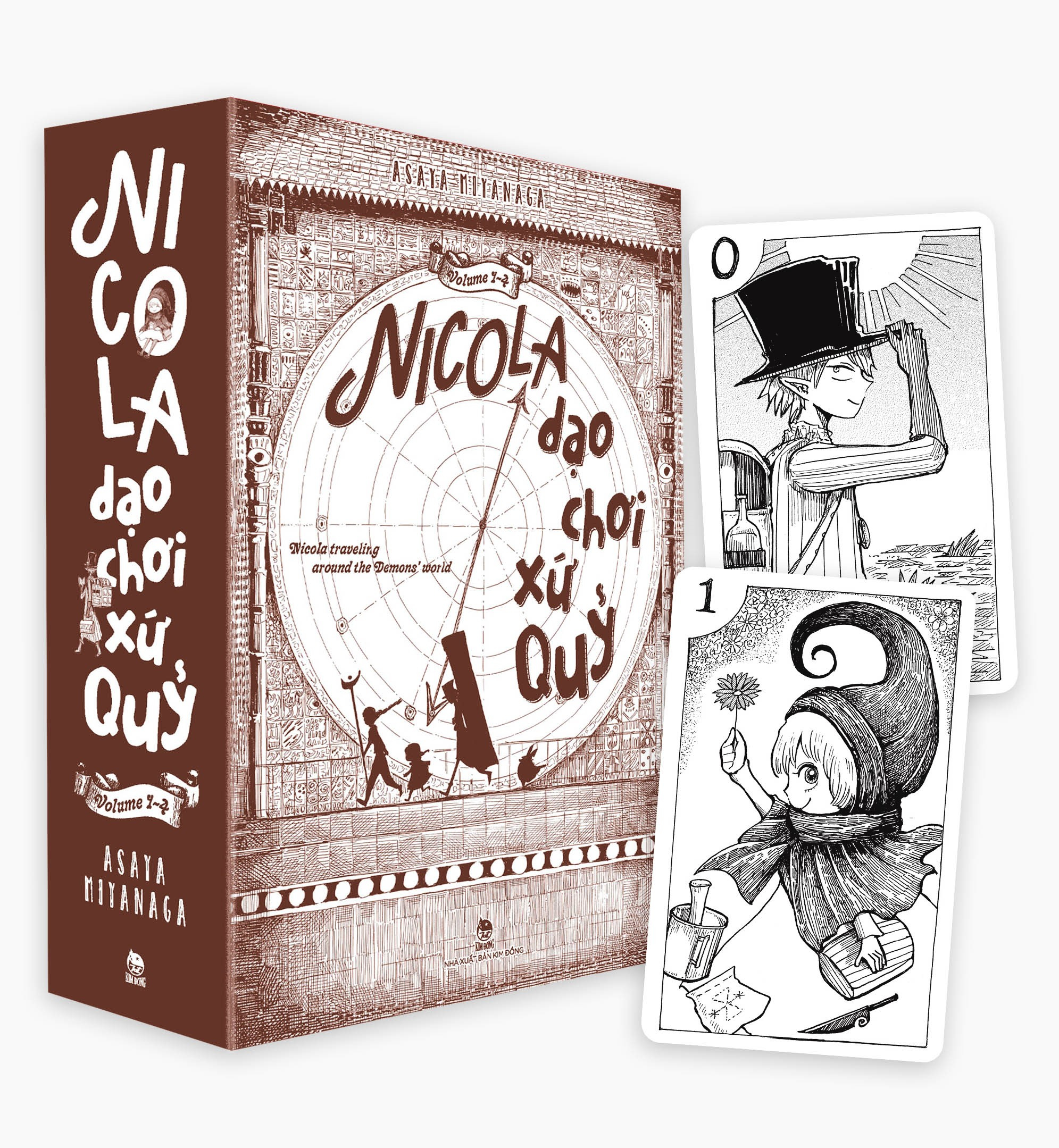 boxset nicola dạo chơi xứ quỷ (bộ 4 tập) - tặng kèm 2 thẻ nhân vật