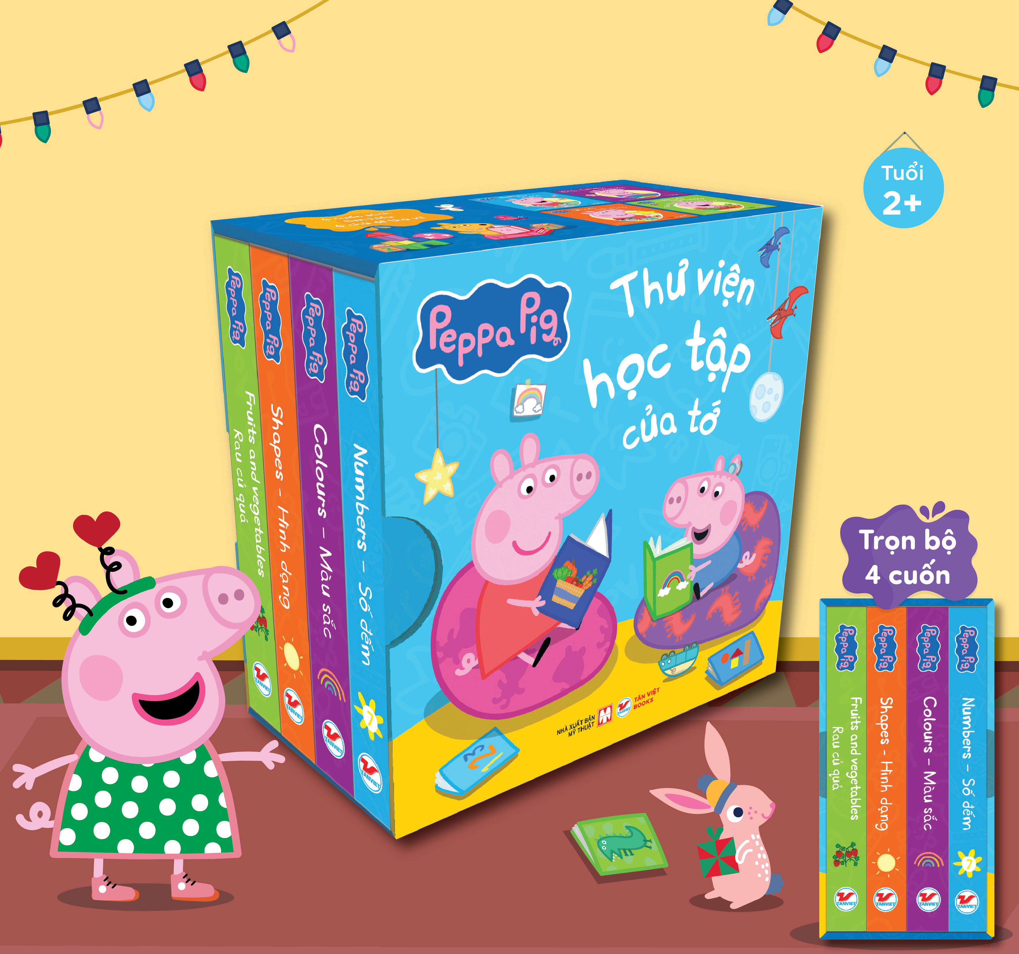 Boxset Peppa Pig - Thư Viện Học Tập Của Tớ (Hộp 4 Cuốn)