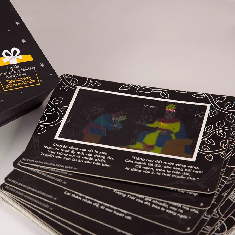 boxset sách chiếu bóng thần kỳ: cây khế + sự tích bánh chưng bánh giầy + ba chú heo con