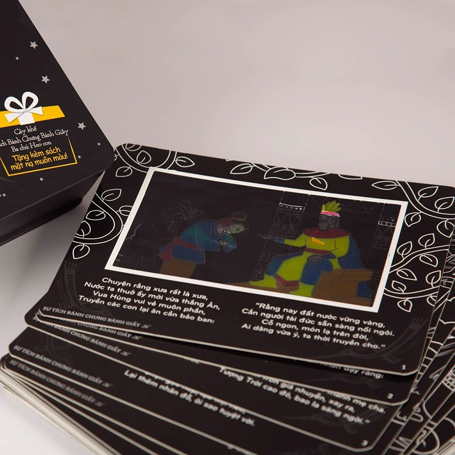 boxset sách chiếu bóng thần kỳ: cây khế + sự tích bánh chưng bánh giầy + ba chú heo con