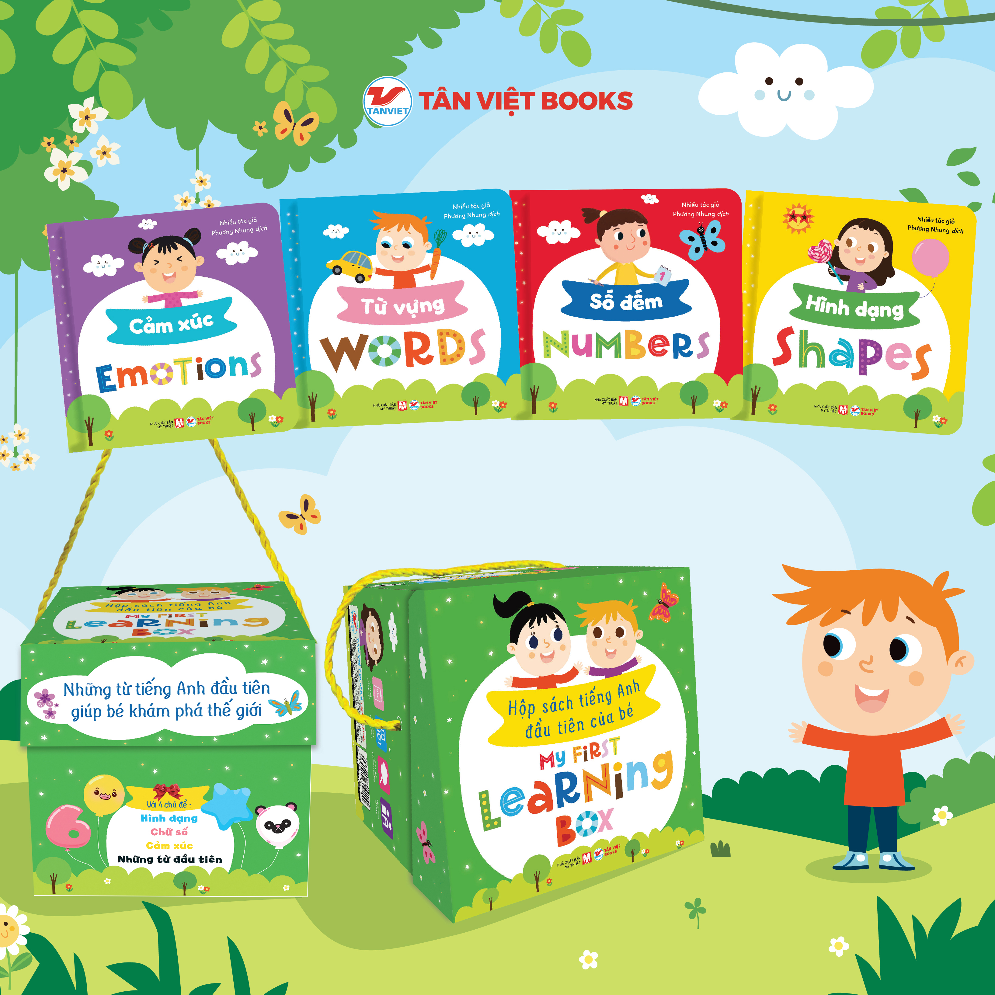 Boxset Sach Tieng Anh Dau Tien Cua Be - My First Learning Box (Hop 4 Cuon)