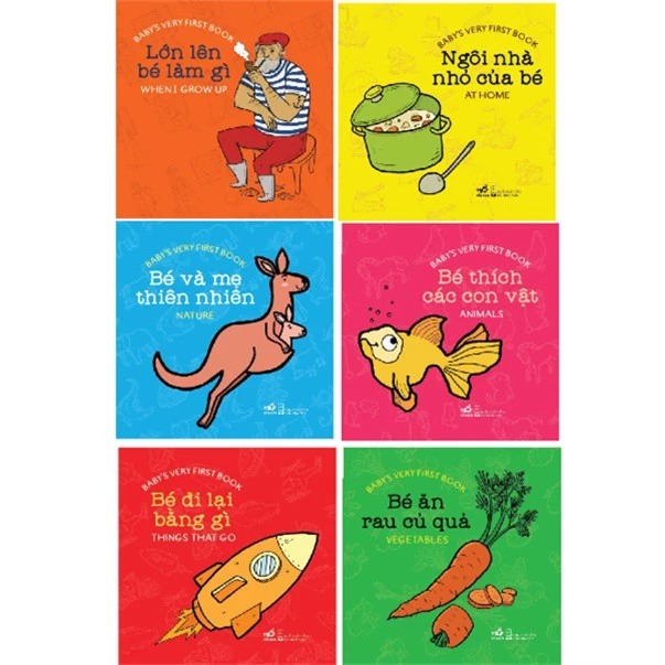 Boxset Thư Viện Song Ngữ Đầu Tiên - Cho Bé 0-3 Tuổi (Hộp 6 Cuốn) (Tái Bản 2025)