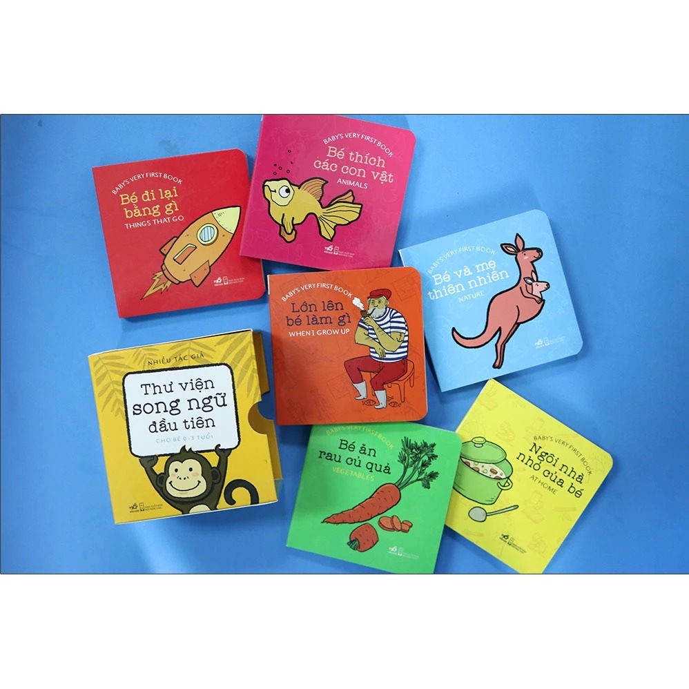 Boxset Thư Viện Song Ngữ Đầu Tiên - Cho Bé 0-3 Tuổi (Hộp 6 Cuốn) (Tái Bản 2025)