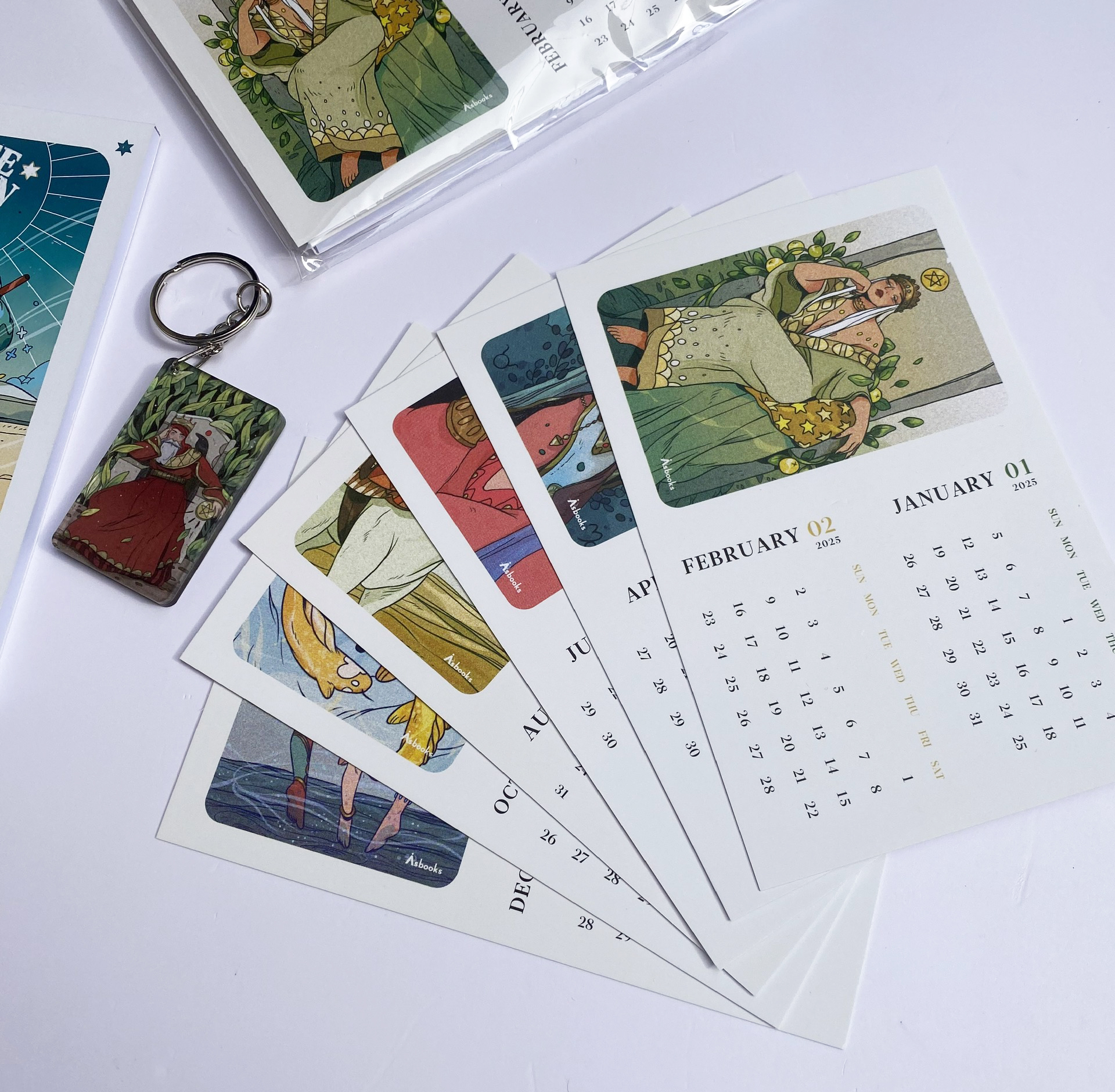 boxset white numen tarot (bộ bài + sách hướng dẫn) - tặng kèm bộ quà all-in: sổ xé in bìa art bài + bộ postcard in hình art bài kèm lịch 2025 + móc khóa in art bài random