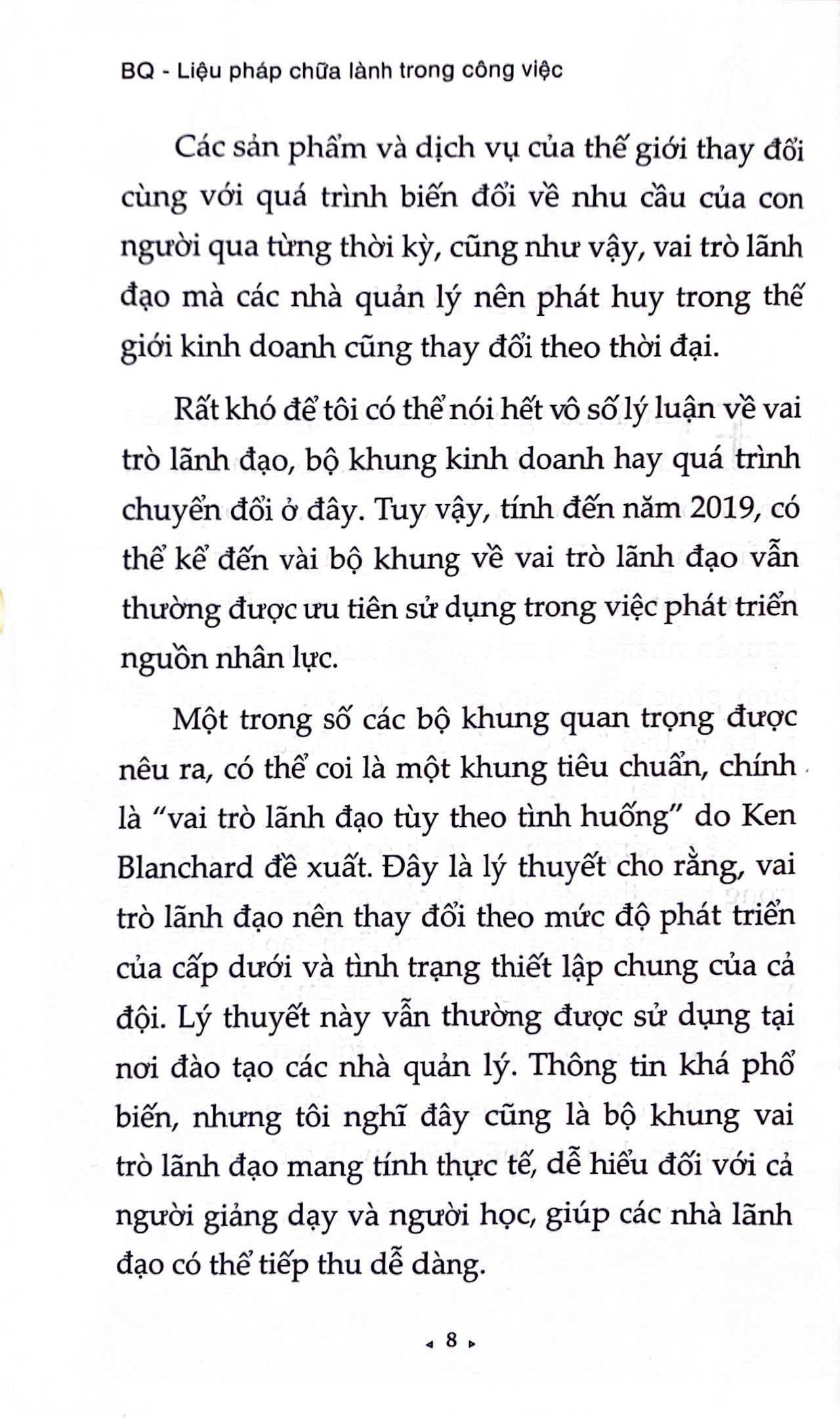 bq - liệu pháp chữa lành trong công việc