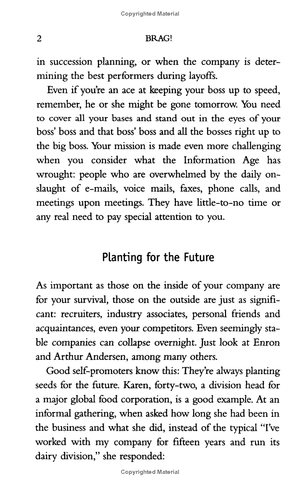 brag!: the art of tooting your own horn without blowing it
