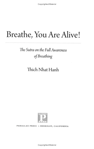 breathe, you are alive!