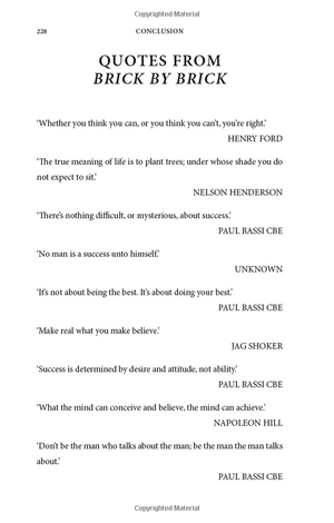 brick by brick: success in business and life